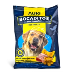 Auki Bocaditos Naturales sabor Cerdo, Zapallo y Quinoa