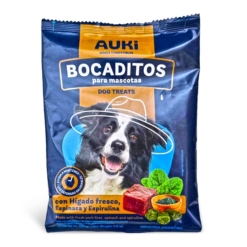 Auki Bocaditos Naturales sabor Higado, Espinaca y Espirulina
