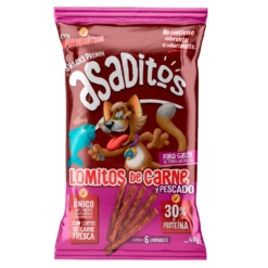 Snack "Asaditos Gato" Lomitos de Carne x 75 g